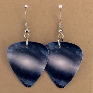 Guitar Pick Custom Earrings Space Image